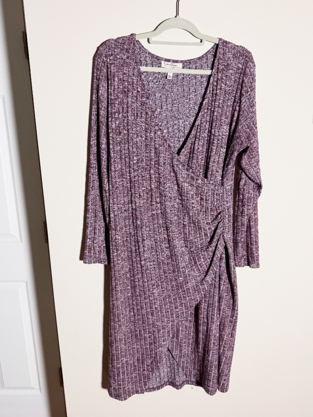 Jessica Simpson Maternity Ribbed Sweater Wrap Dress
